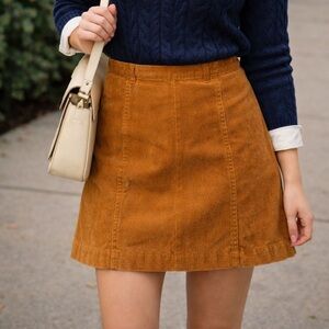 Vintage Kathy Ireland Tan Suede Mini Skirt Sz 6 Western Boho Festival